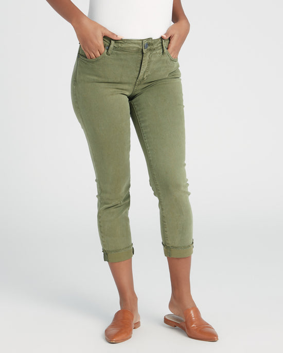 Olive $|& Kut From The Kloth Amy Crop Straight - SOF Front