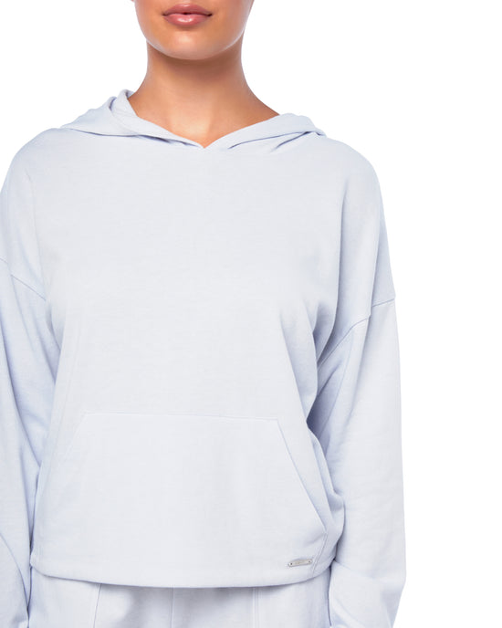 Chambray $|& Marc New York Performance Drop Shoulder Hoodie - SOF Detail