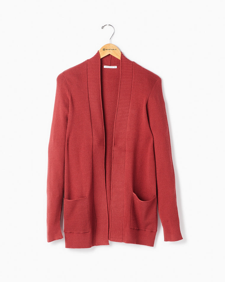 Rust $|& Staccato Open Front Pocket Cardigan - Hanger Front