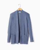 Indigo $|& Staccato Open Front Pocket Cardigan - Hanger Front