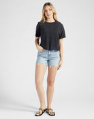 Blk Acid Wash $|& Thread & Supply Katelin Tee - SOF Full Front