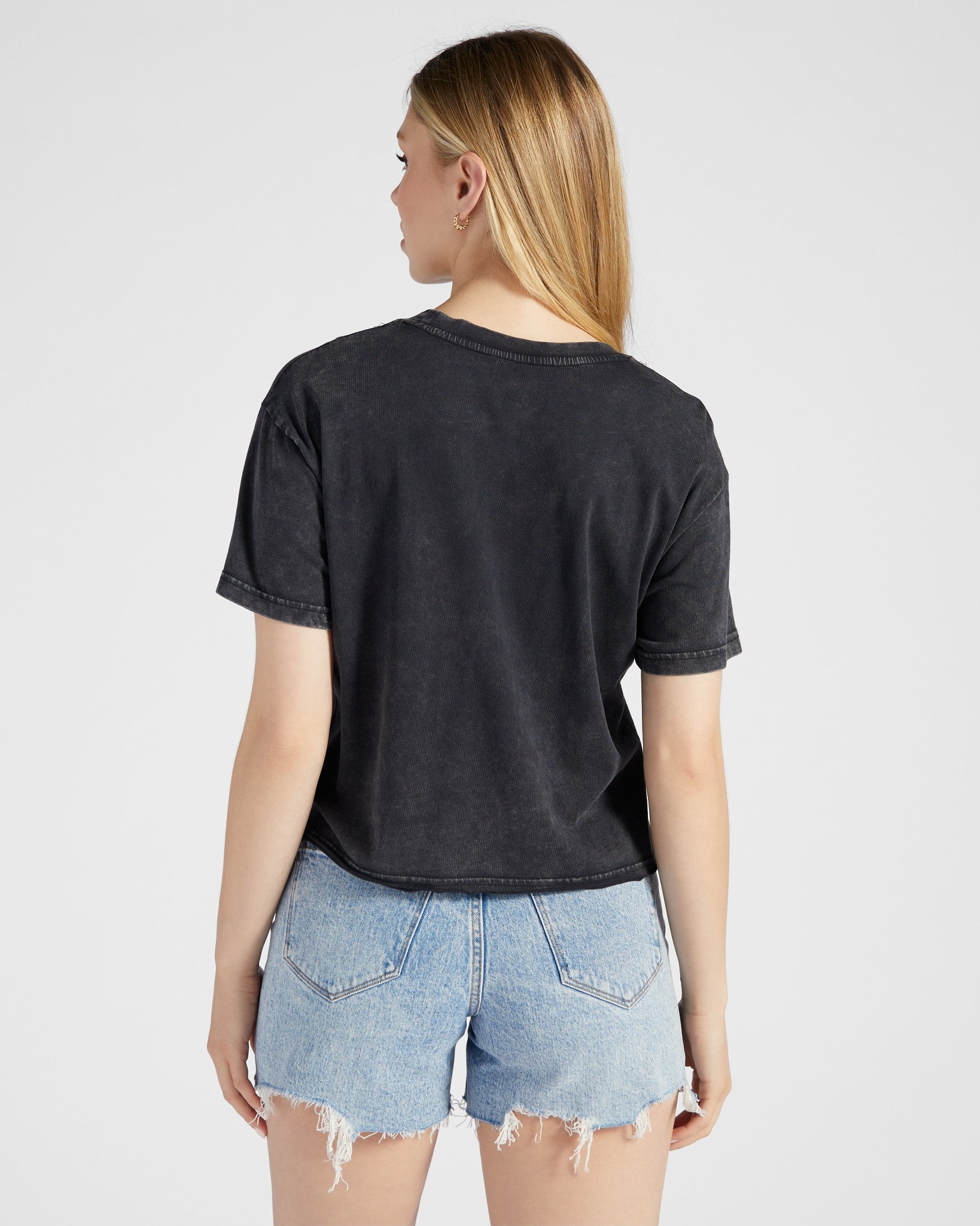 Blk Acid Wash $|& Thread & Supply Katelin Tee - SOF Back