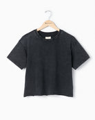 Blk Acid Wash $|& Thread & Supply Katelin Tee - Hanger Front