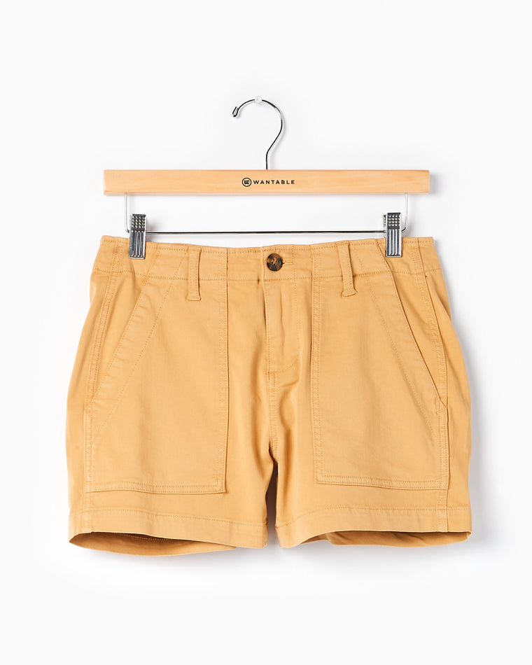 Golden Glow $|& Liverpool Utility Short with Flap Pockets - Hanger Detail