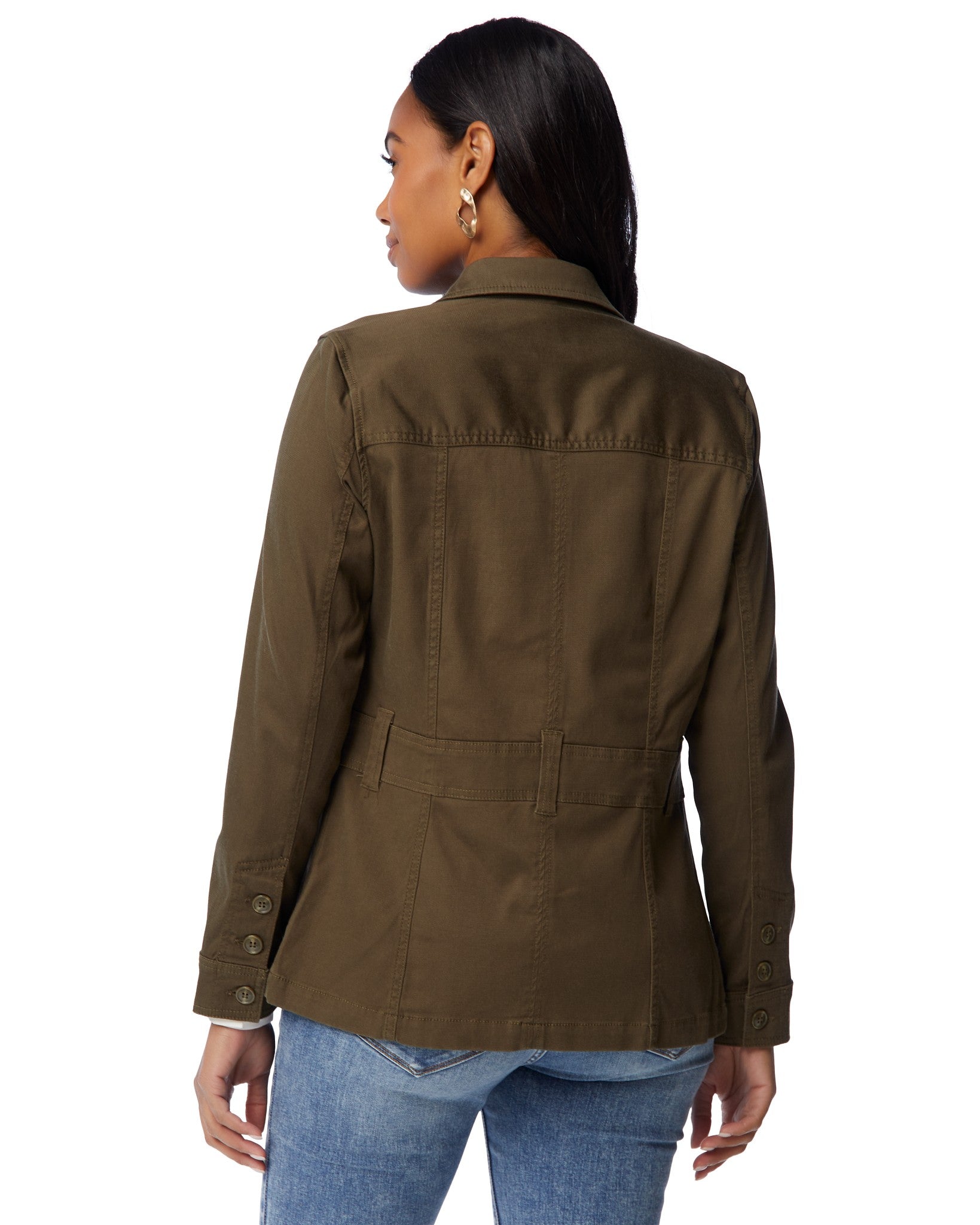 PROENZA SCHOULER WHITE LABEL Brushed Cotton Military Jacket in Natural |  Lyst