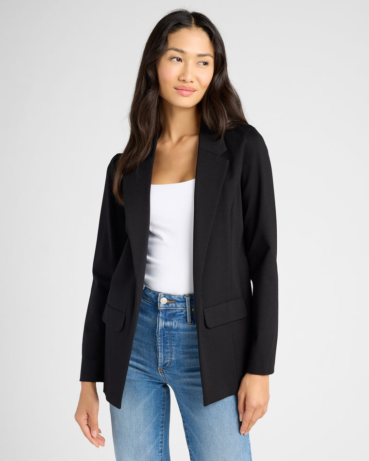 Black $|& Liverpool Boyfriend Blazer - SOF Front