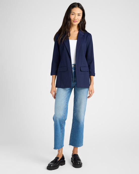 Cadet Blue $|& Liverpool Boyfriend Blazer - SOF Full Front