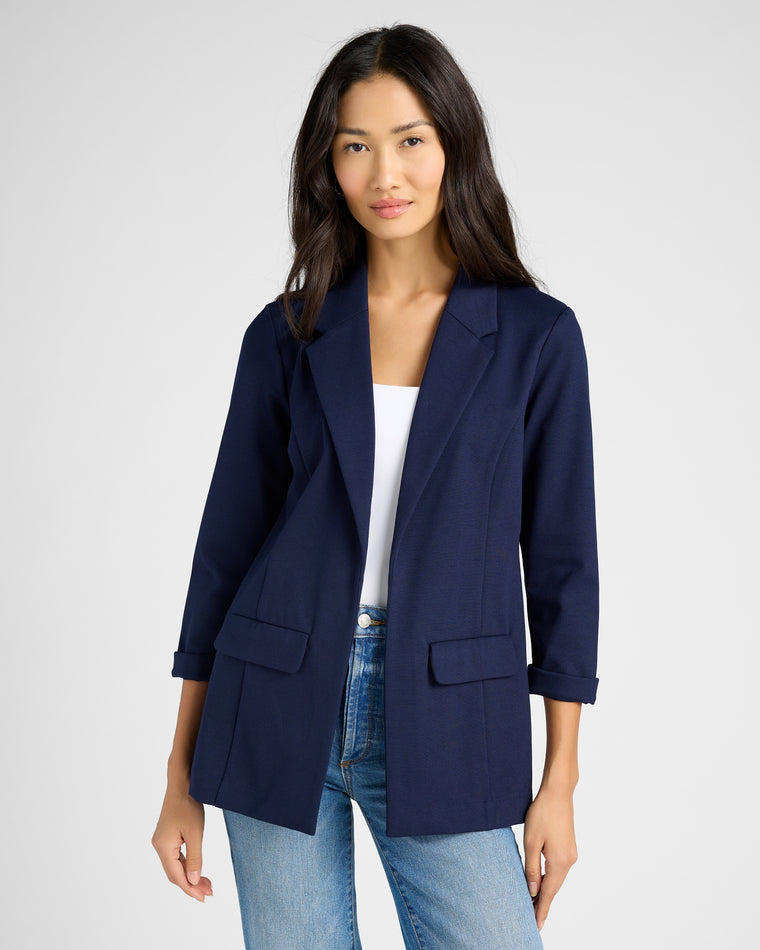 Cadet Blue $|& Liverpool Boyfriend Blazer - SOF Front