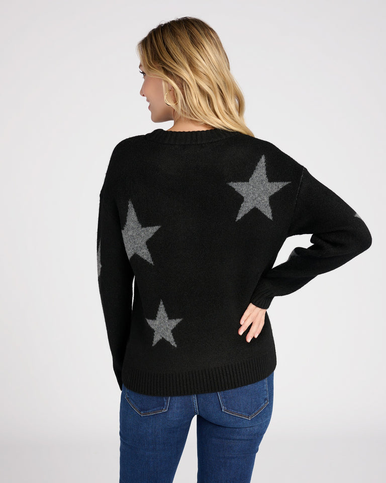 Crew Neck Star Print Sweater