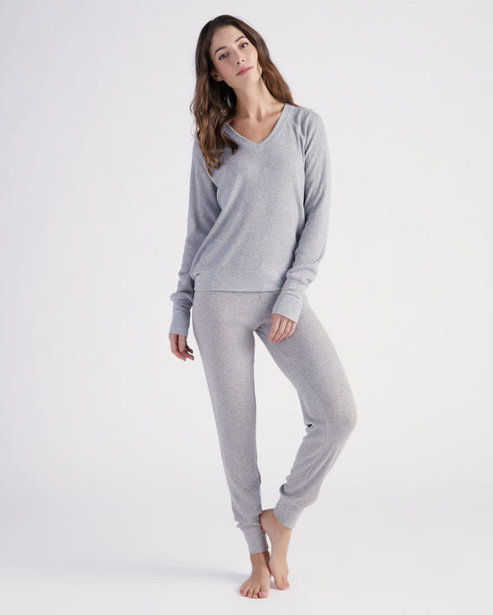 Heather Grey $|& PJ Salvage Textured Essentials Top - SOF Full Front