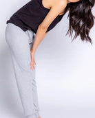 Heather Grey $|& PJ Salvage Textured Essentials Jam Pant - VOF Side
