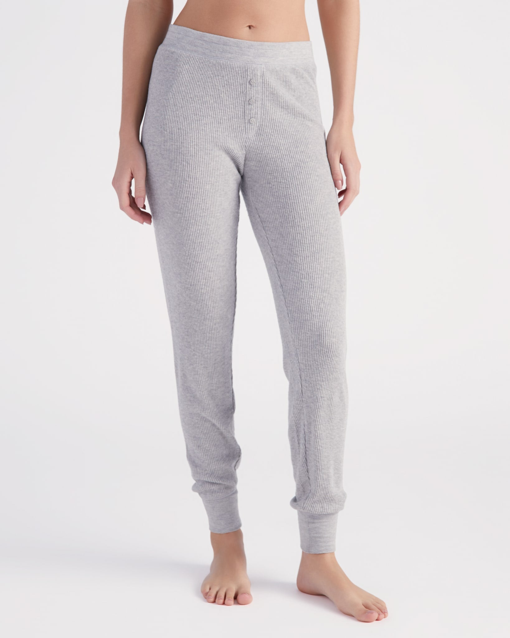 Heather Grey $|& PJ Salvage Textured Essentials Jam Pant - SOF Front
