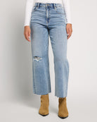 Medium Wash $|& Hidden The Nori Wide Leg Jeans - SOF Front