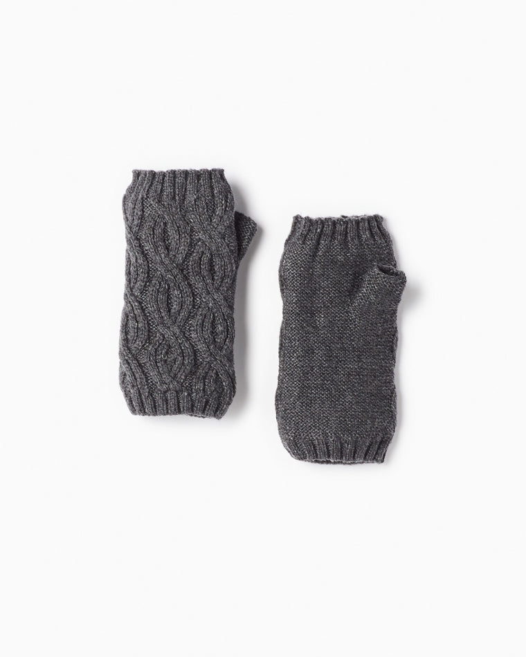 Charcoal $|& Echo Recycled Fingerless Glove - Hanger Front