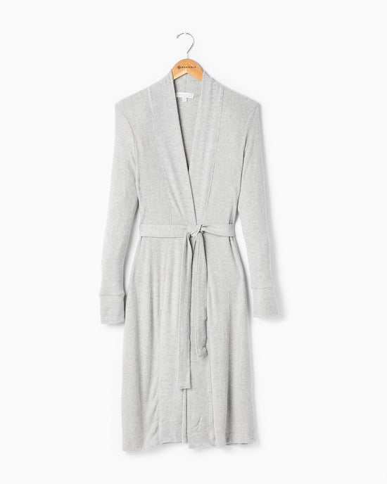 Heather Grey $|& PJ Salvage Textured Essentials Robe - Hanger Front