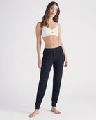 Black $|& PJ Salvage Textured Essentials Jam Pant - SOF Full Front