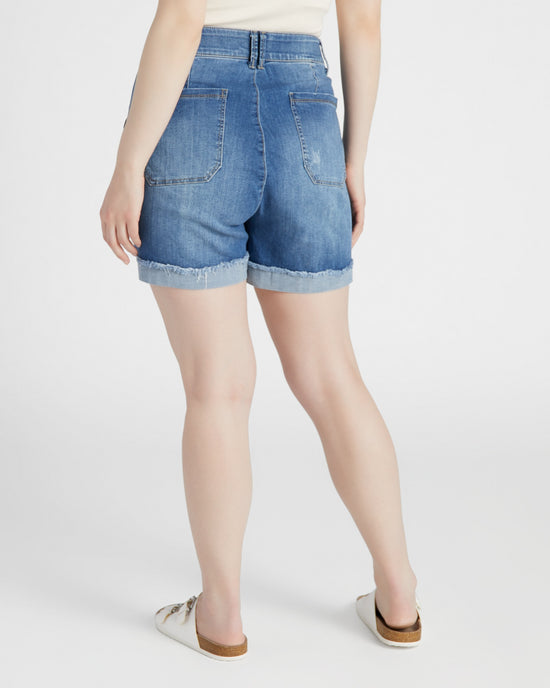 Mid Blue Vintage $|& Democracy Absolution High Rise Short - SOF Side