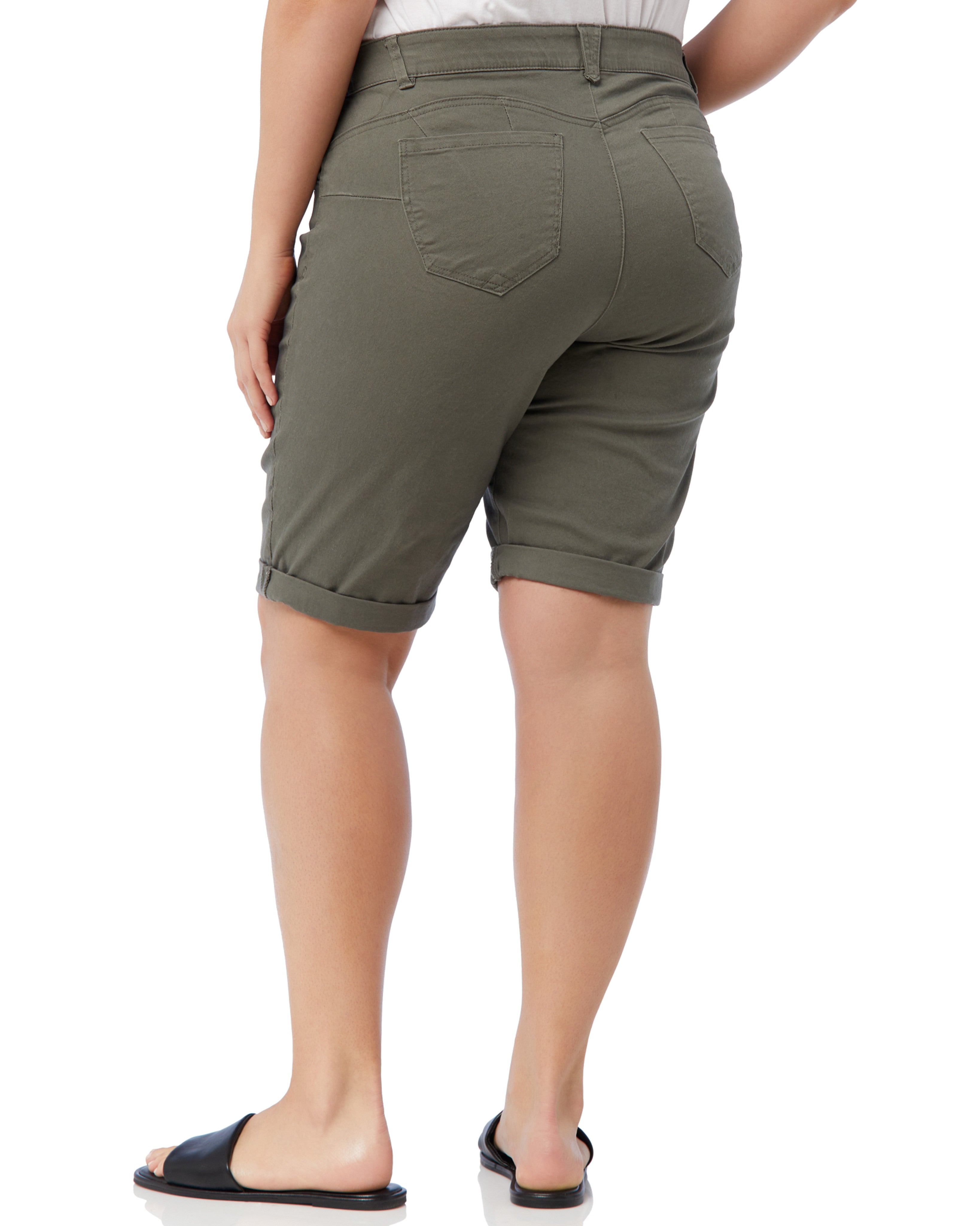 Dusty Olive $|& Democracy Absolution Cuffed Bermuda - SOF Back