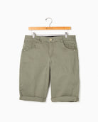 Dusty Olive $|& Democracy Absolution Cuffed Bermuda - Hanger Front