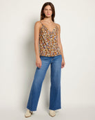 Orange Daisy $|& West Kei Floral Knit Cami - UGC On Fig