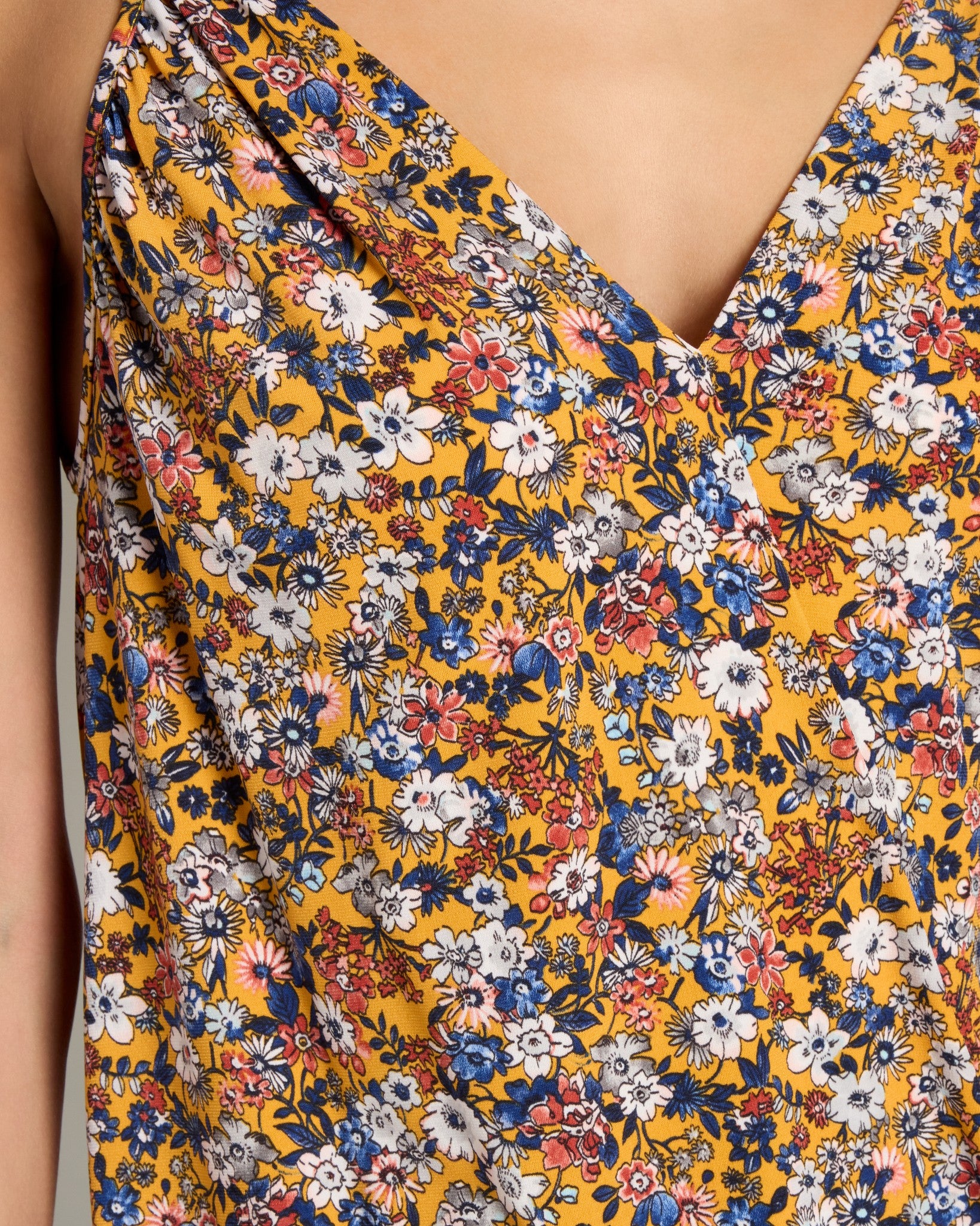 Orange Daisy $|& West Kei Floral Knit Cami - SOF Full Front