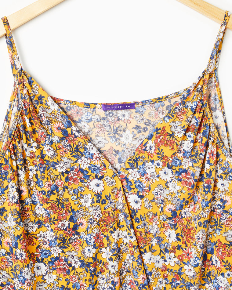 Orange Daisy $|& West Kei Floral Knit Cami - Hanger Detail