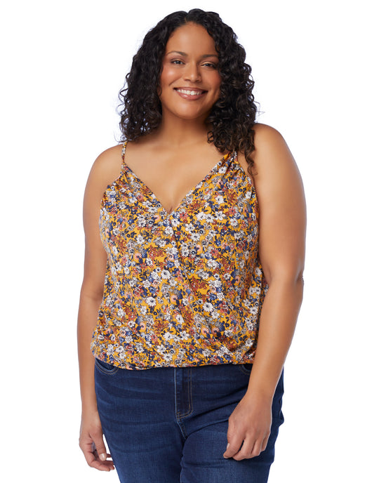 Orange Daisy $|& West Kei Floral Knit Cami - SOF Front