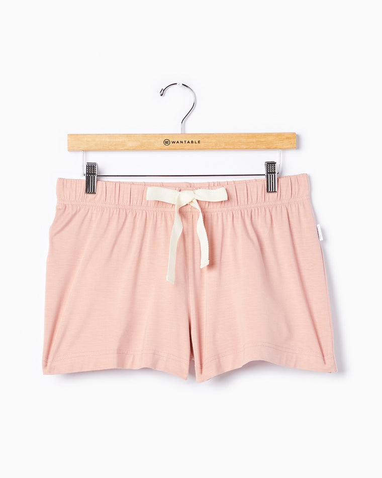 Dusty Pink $|& Boody Eco Wear Goodnight Sleep Short - Hanger Front