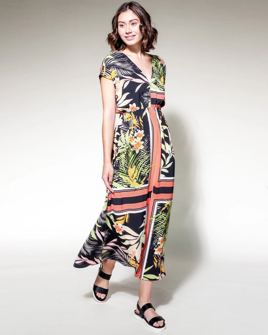 Tropical $|& Pink Martini Sorrento Print Maxi Dress - UGC On Fig