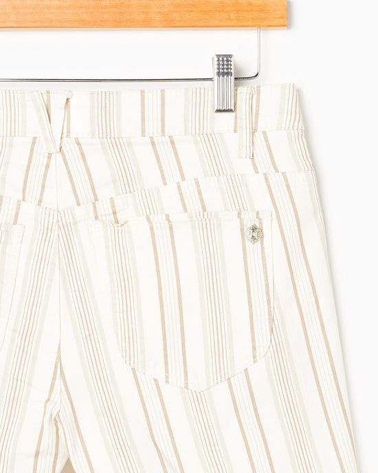 Khaki Multi $|& Democracy Absolution Striped High Rise Short - Hanger Back