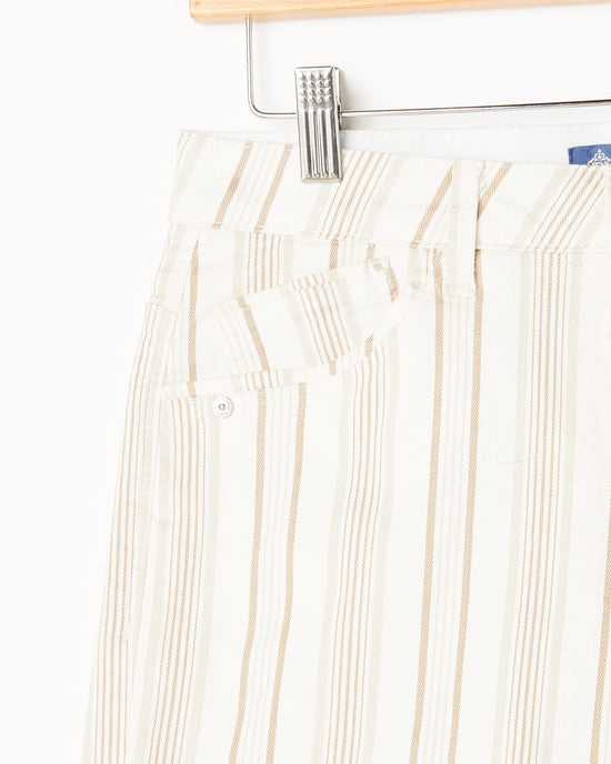 Khaki Multi $|& Democracy Absolution Striped High Rise Short - Hanger Detail