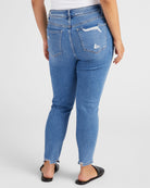 Light Blue $|& Vervet Distressed Ankle Skinny Jeans - SOF Front