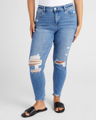 Light Blue $|& Vervet Distressed Ankle Skinny Jeans