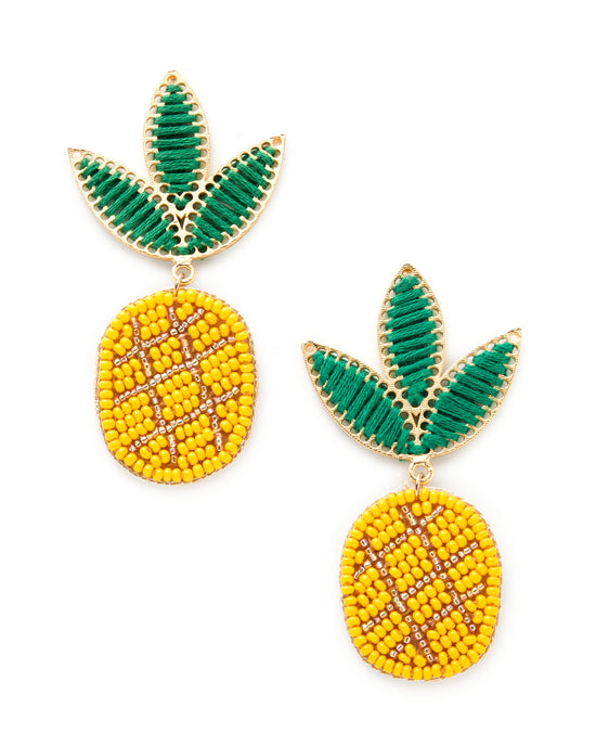 Pineapple Post Earrings $|& Panacea Pineapple Post Earrings - Hanger Detail