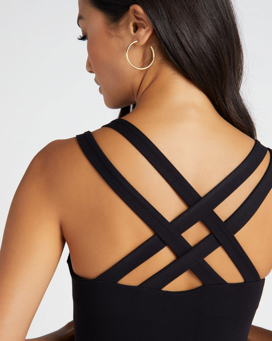 Black $|& Loveappella Strappy Layering Tank - SOF Detail