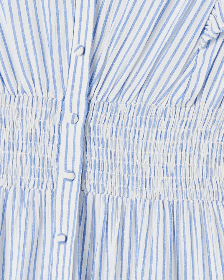 Blue Stripe $|& Lucy Paris Teddy Button Dress - Hanger Detail