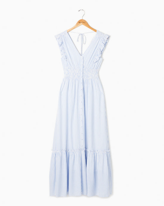 Blue Stripe $|& Lucy Paris Teddy Button Dress - Hanger Front