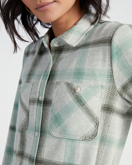 Beige Moss $|& Thread & Supply Lewis Plaid Shirt - SOF Detail