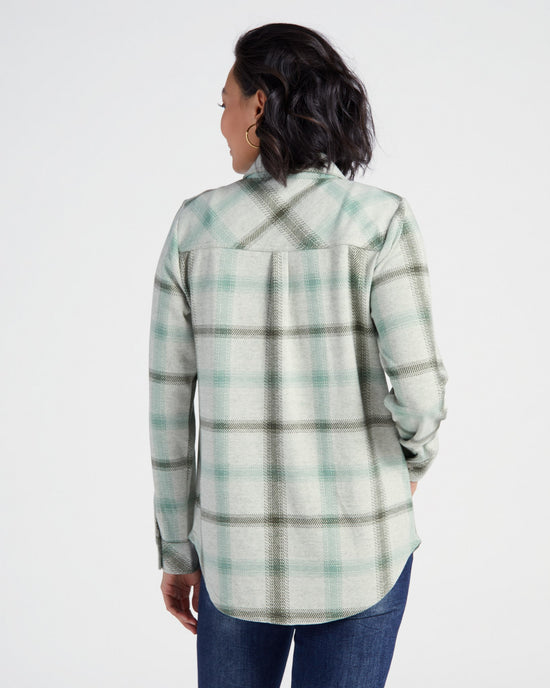 Beige Moss $|& Thread & Supply Lewis Plaid Shirt - SOF Back