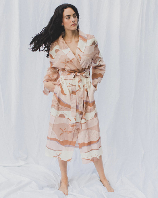 Oasis $|& Mina Lisa Leisure Linen Kimono Robe - UGC On Fig