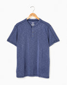 Navy $|& Flag & Anthem Momentum Performance Slub Henley - Hanger Detail