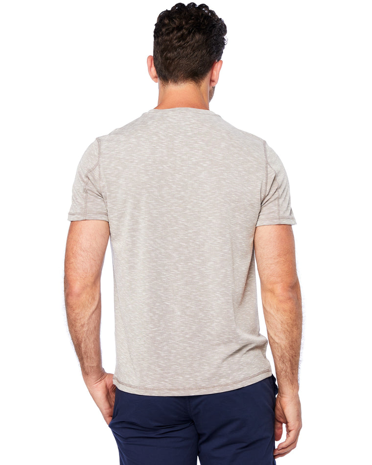 Oatmeal $|& Flag & Anthem Momentum Performance Slub Henley - SOF Back