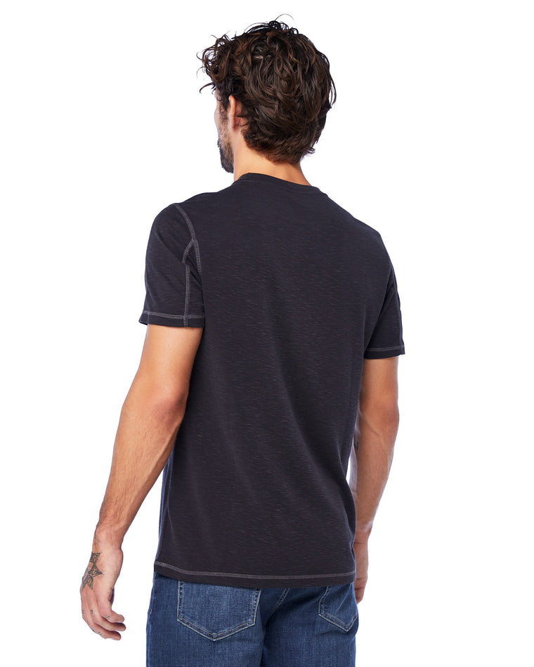 Black $|& Flag & Anthem Momentum Performance Slub Henley - SOF Back