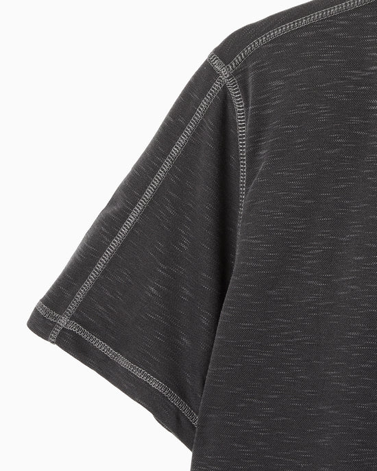 Black $|& Flag & Anthem Momentum Performance Slub Henley - Hanger Detail