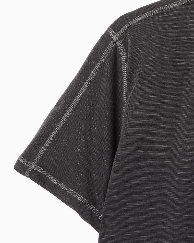 Black $|& Flag & Anthem Momentum Performance Slub Henley - Hanger Detail