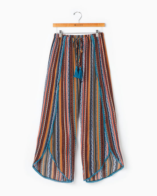 Brick $|& Kori America Printed Side Slit Pants - Hanger Front