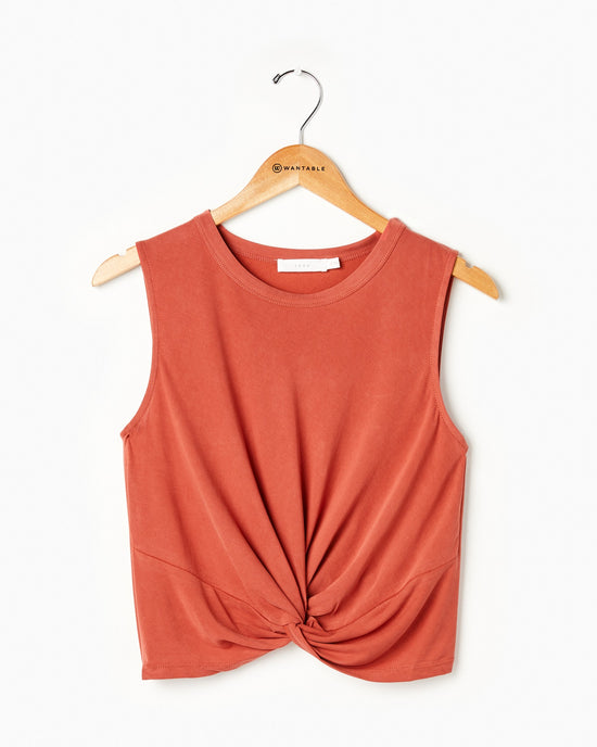 Spice $|& Lush Tie Front Knit Tank - Hanger Front