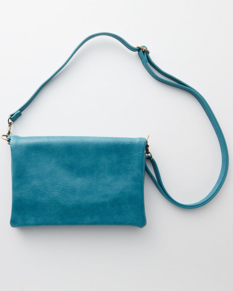 Turquoise $|& Joy Susan Kitty Distressed Small Crossbody - Hanger Front