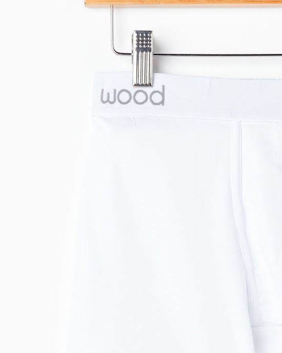 White $|& Wood Underwear 6" Biker Brief With Fly - Hanger Detail