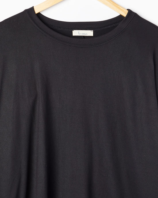 Black $|& Les Amis 3/4 Sleeve Knit Dolman Top - Hanger Detail